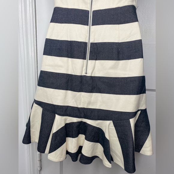 Alice + Olivia Fantine Ruffled Stripe Cap Sleeve Flare Mini Dress - Picture 14 of 14